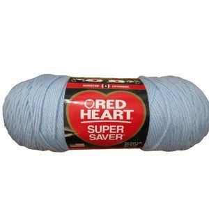 Red Heart Worsted Light Blue Super Saver Yarn One Skein New